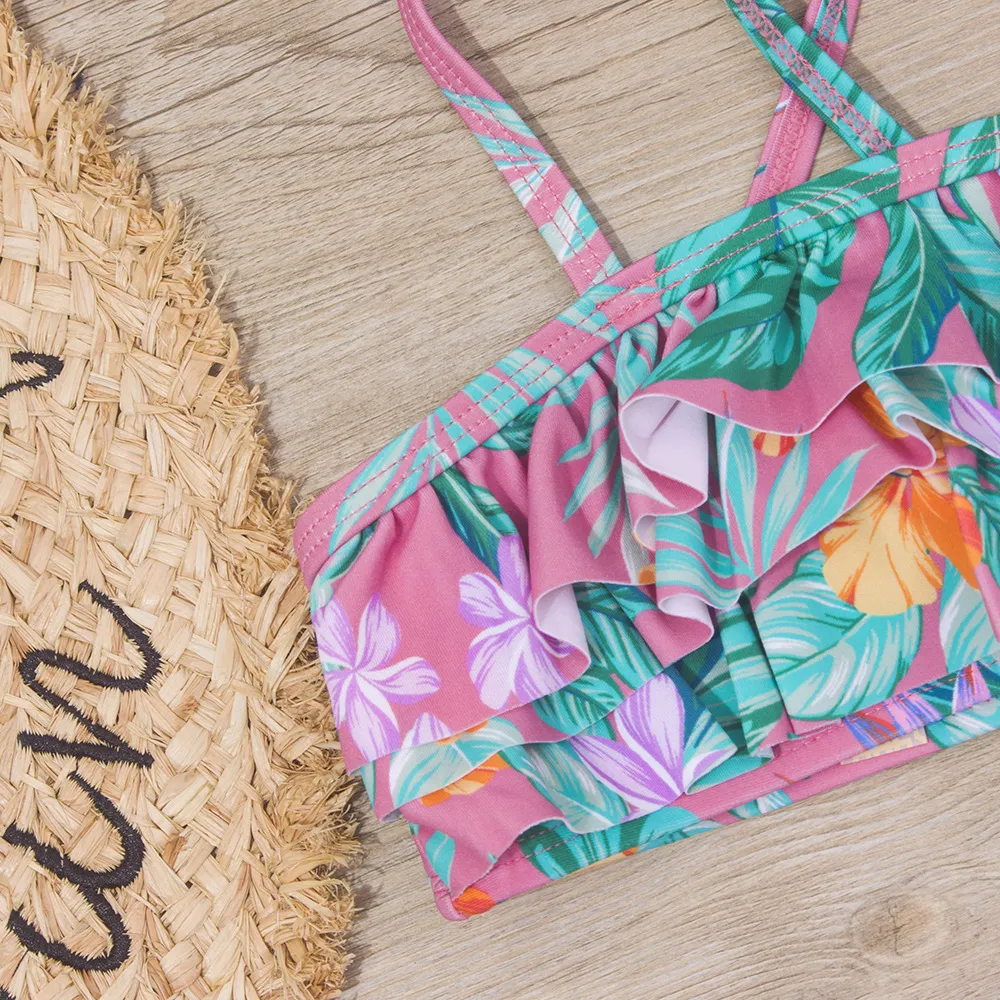 DHgate Floral Print 2 Piece Swimsuits for Girls 3 8 Years for Beach and Pool Sports Outdoors