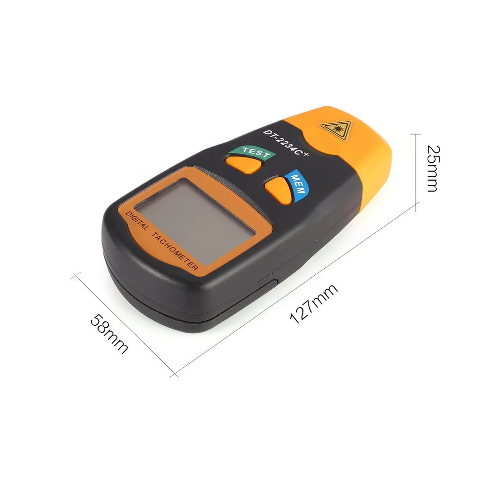 TOPWAY Tachimetro Digitale, DT-2234C + Contagiri Digitale Tester - 7