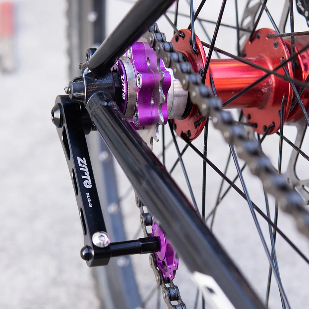 thumbnail image 2 of TOTMOX Single Speed Bike Chain Tensioner - Lightweight Aluminum Alloy, Adjustable For Mountain & Folding Bikes 2 of 9