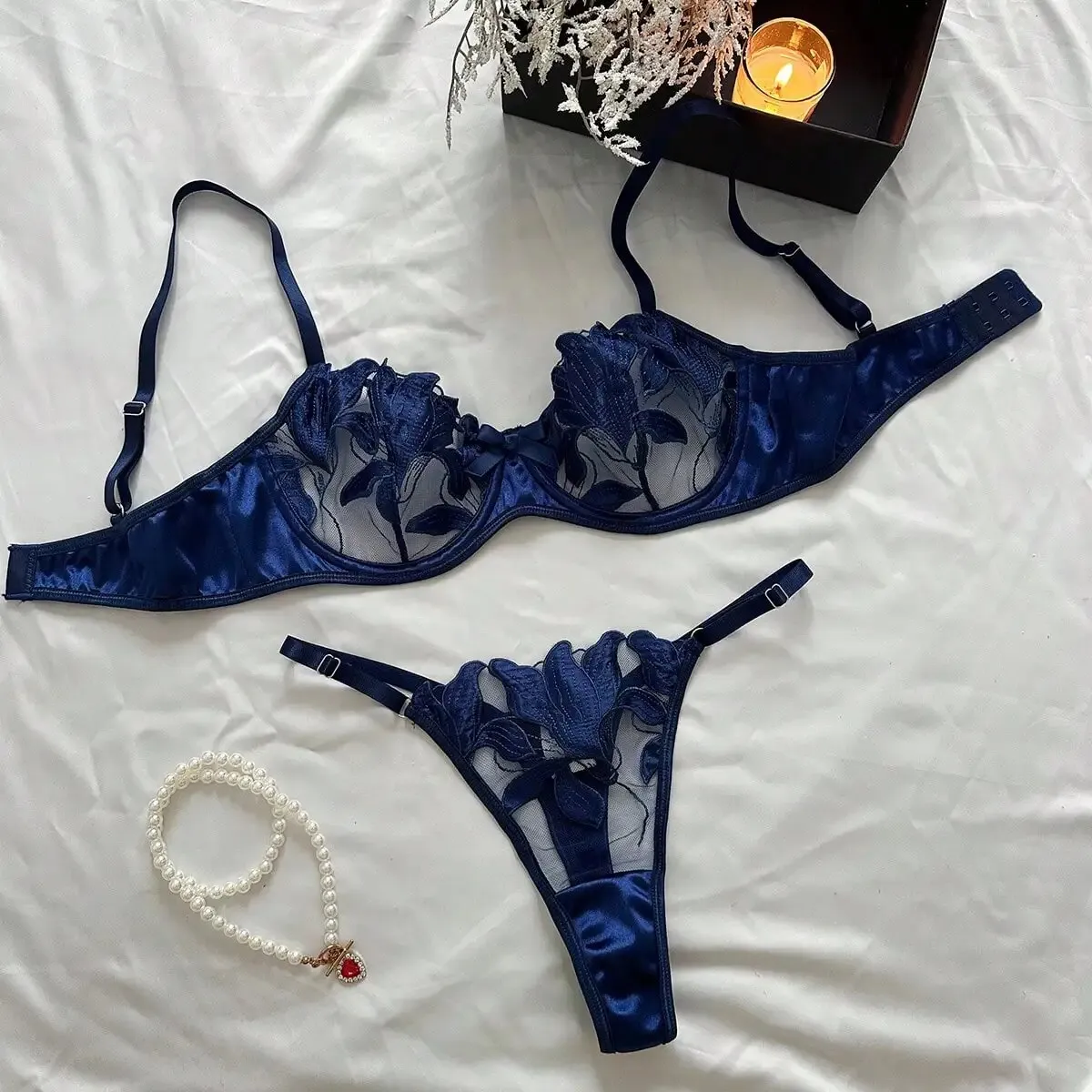 2024 Floral Embroidery Sexy Lingerie Set Women Thin... From Homepro6, $10.8  | DHgate.Com