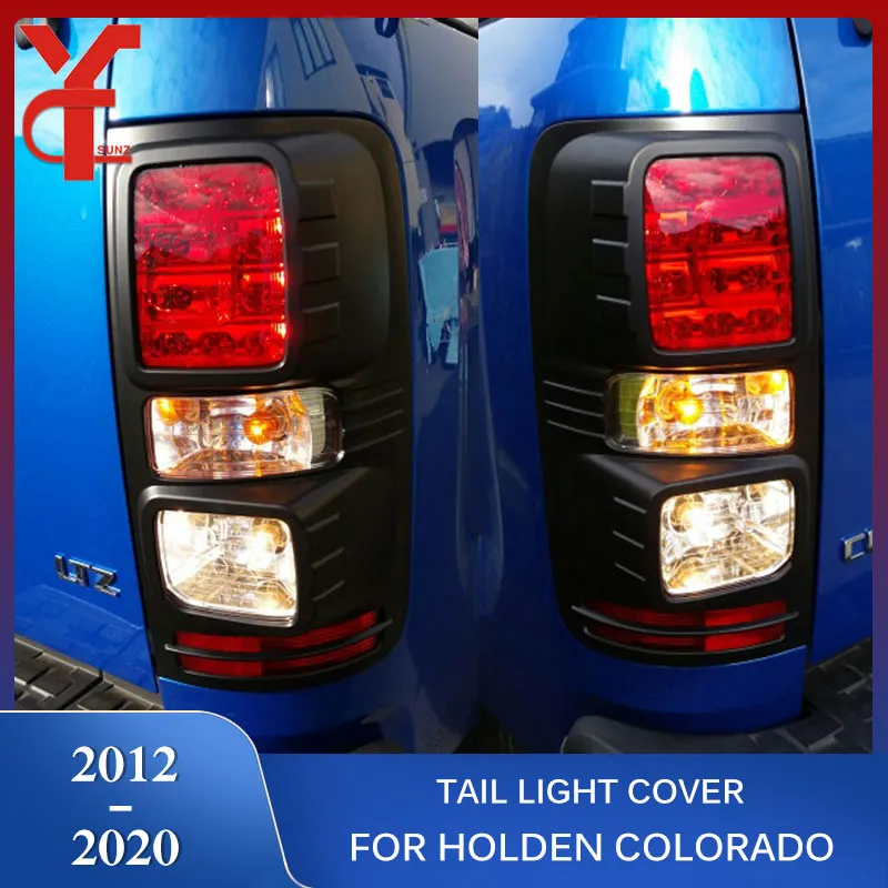 Smoked Black Tail Light Cover Guards For Chevy Colorado 2014-2022 - ABS Plastic Exterior Accessories