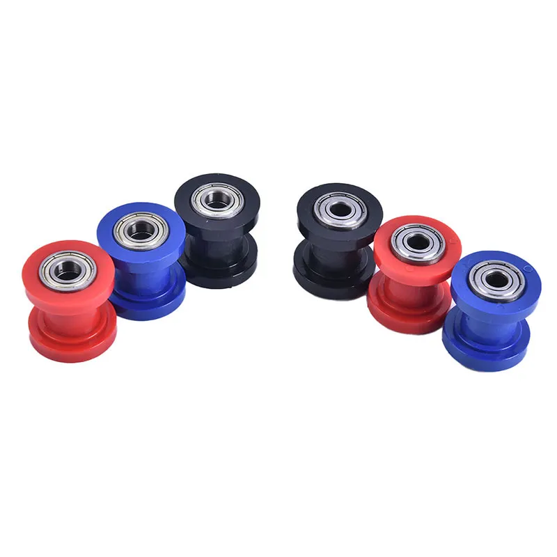10mm Chain Roller Tensioner Guide For Mini Bikes & Dirt Bikes — Blue Slider Wheel With Bearings, Fits Pit Bikes & ATVs