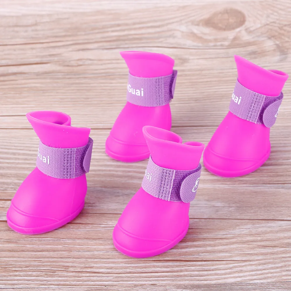 Silicone Purple Dog Boots WagWellies Rubber Boots For Dogs By