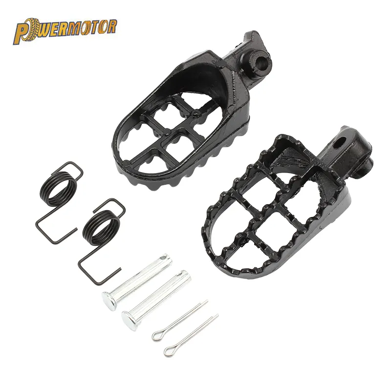 Aramox Aluminum Front Footrests Foot Pegs For Suzuki DL650 V-Strom 2004-2012 - 2 Piece Black Set