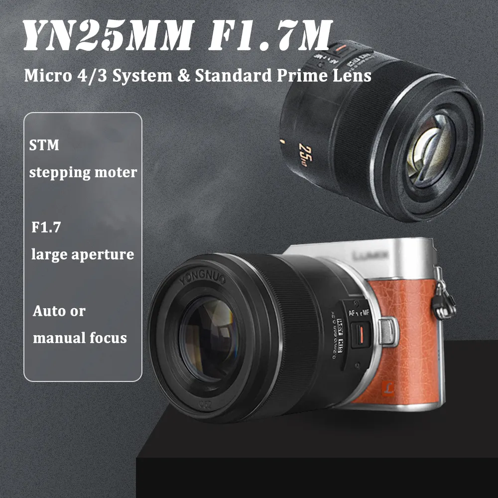 Fixed Camera Lens 25mm F1.7, Wide Aperture Prime Lens, Lightweight for ...