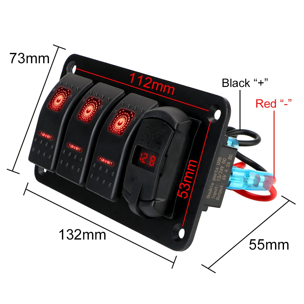 12V 24V 3 Gang Switch Panel For Car SUV Marine RV... From Ddmydec, $75. ...