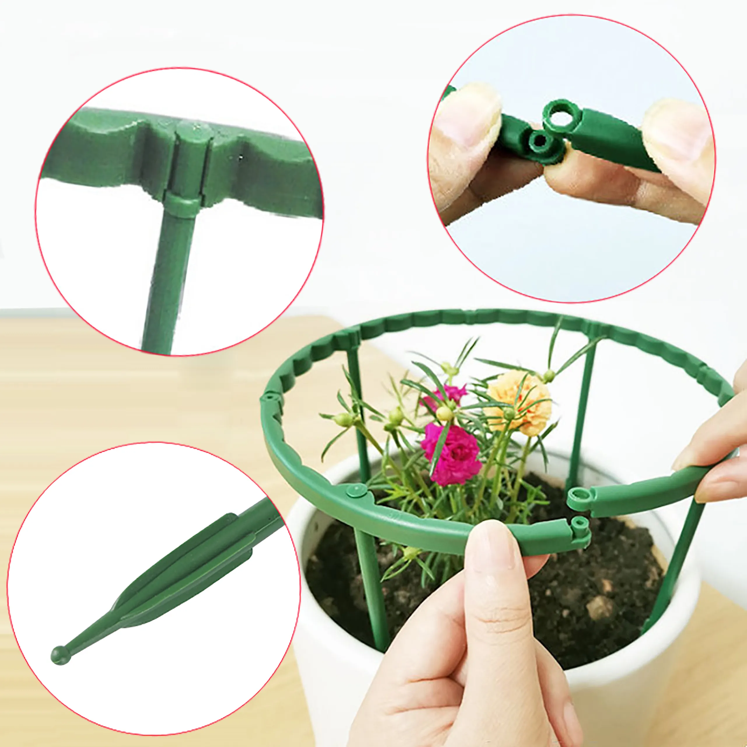 Green Plastic Plant Support Pile Stand for Flowers Semicircle Rod Holder  Garden Bonsai from Dhgate Other Garden Buildings - price 7.31