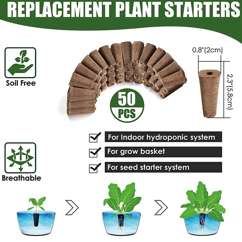 50-Piece Hydroponics aerogarden pods Kit for Indoor...