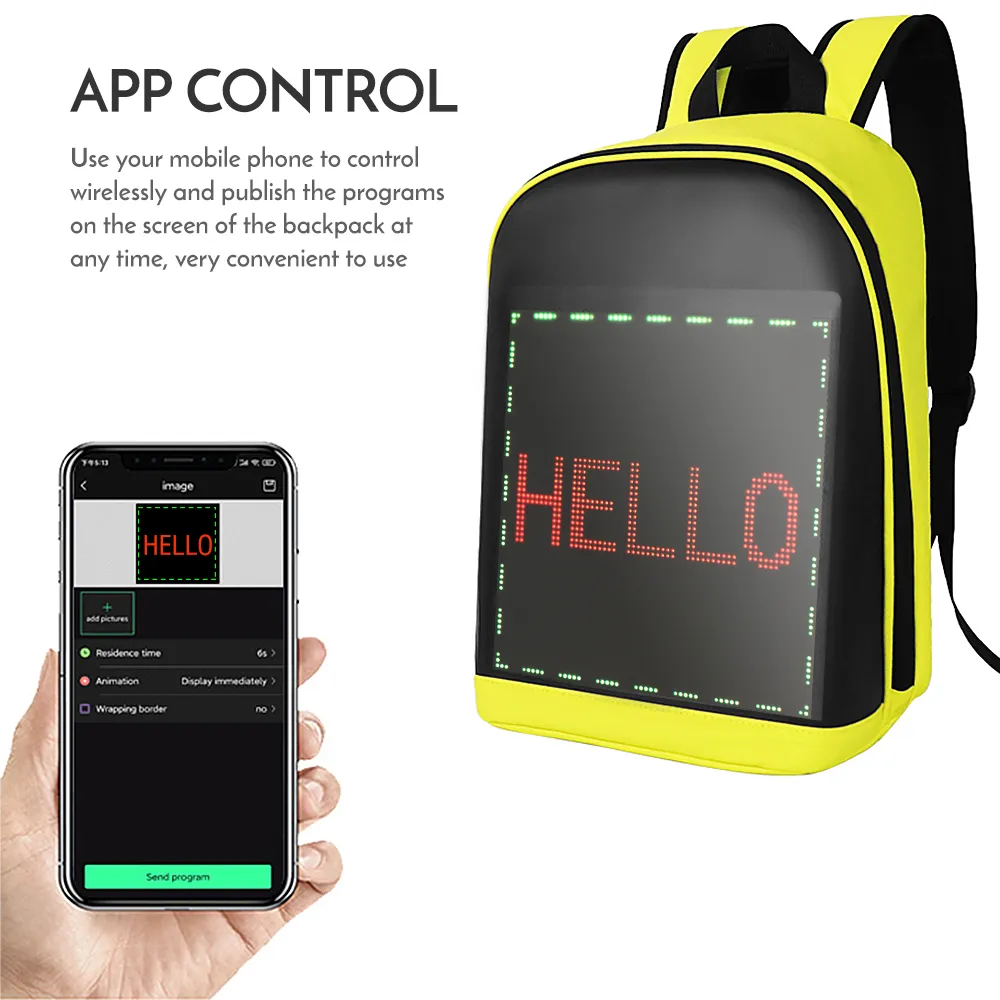 LED Color Screen Backpack Customizable Travel Bag... From Ddmydec, $141 ...