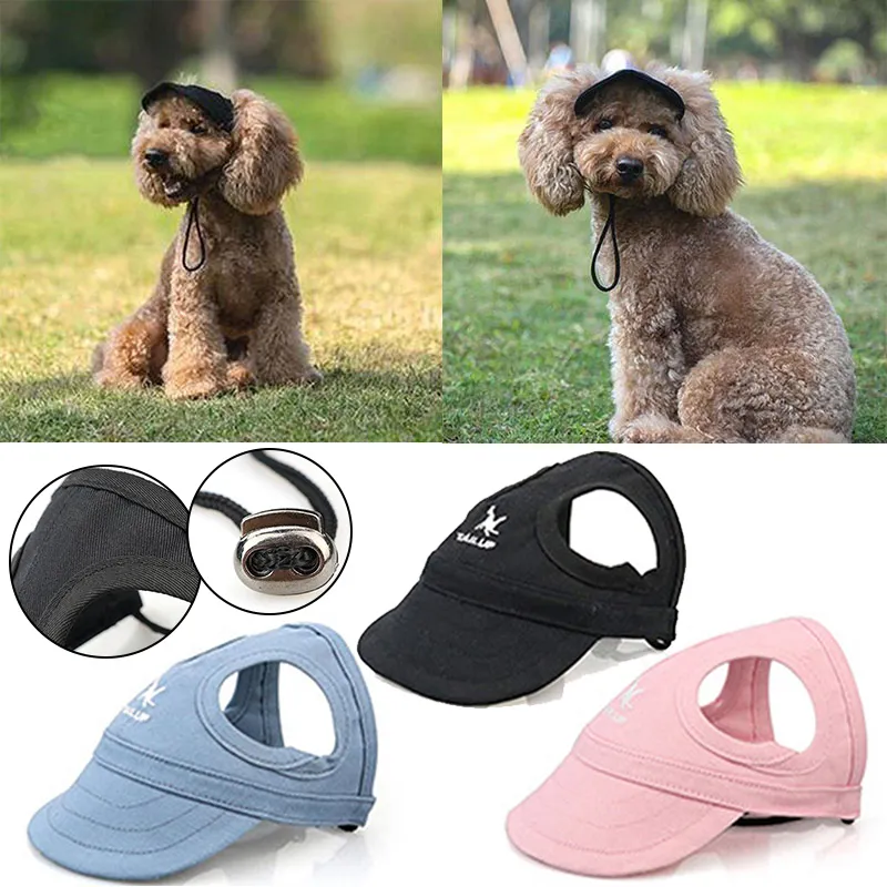Fdit Pet Dog Sun Protection Visor Hat With Adjustable Strap Sport