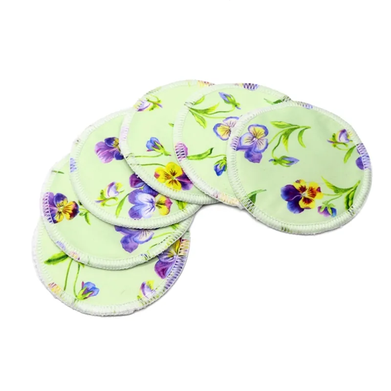 3D Cup Nursing Pads Washable Reusable Breast Pads - 6pcs Premium Cotton Nursing Pads, Extra Large Leakproof With 3D Cup Design Reusable Nursing Pads