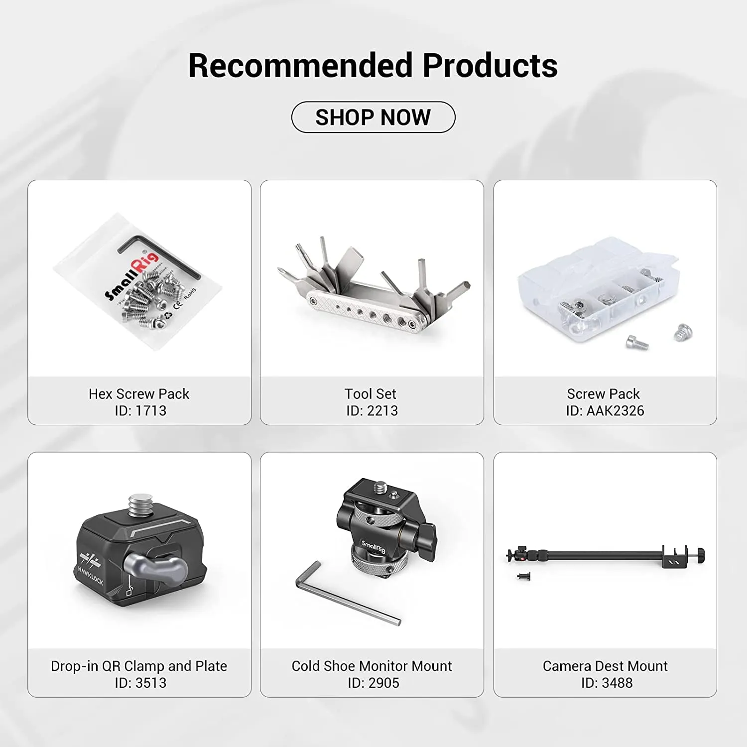 SmallRig 26-Piece Camera Screw Kit - 1/4", 3/8", M2, M2.5, M3, M4 For Tripods & Accessories