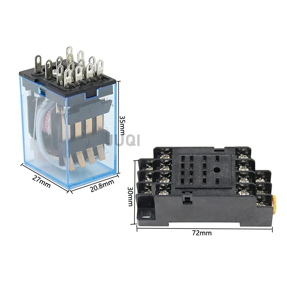 Amazon.com: MY4 Power Relay MY4NJ with Din Rail Mount Socket