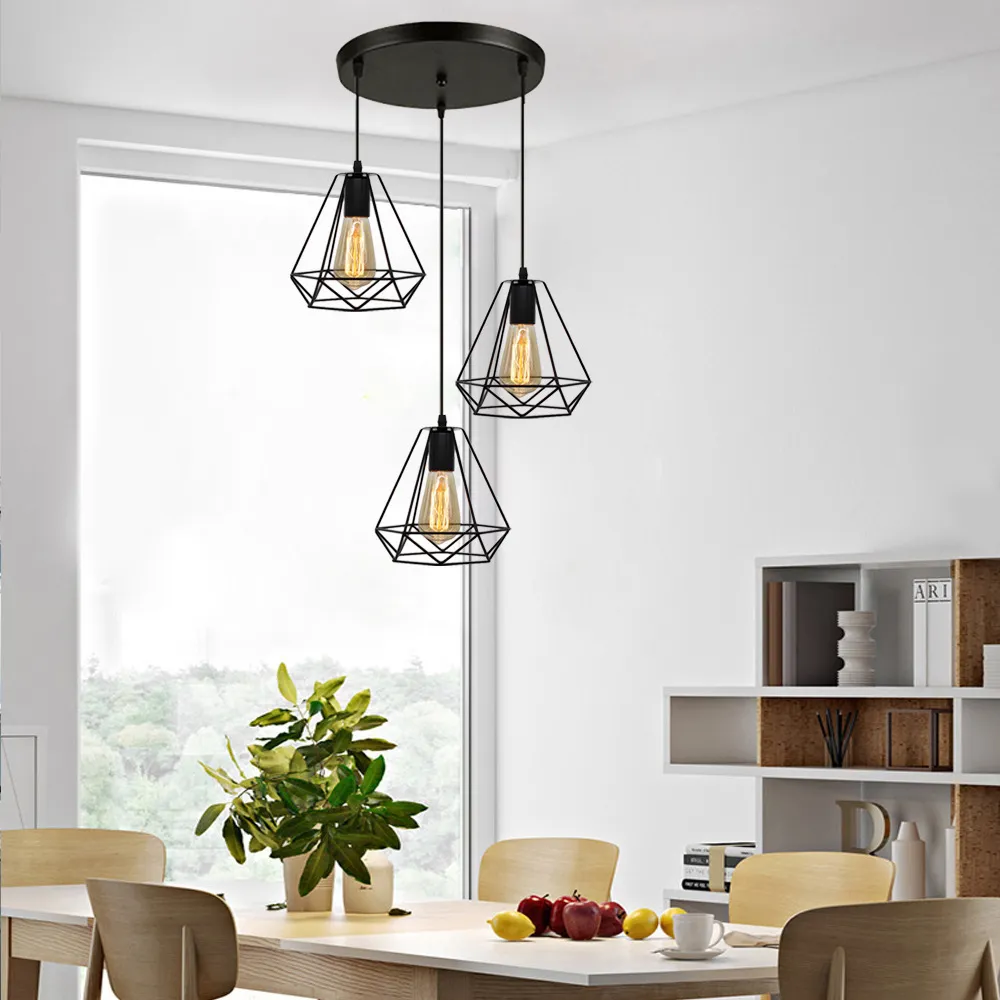 DIY Ceiling Mounted Base Canopy Plate 3 Heads Chandeliers Pendant Light Hanging Lighting Ceiling Accessories in Black and White