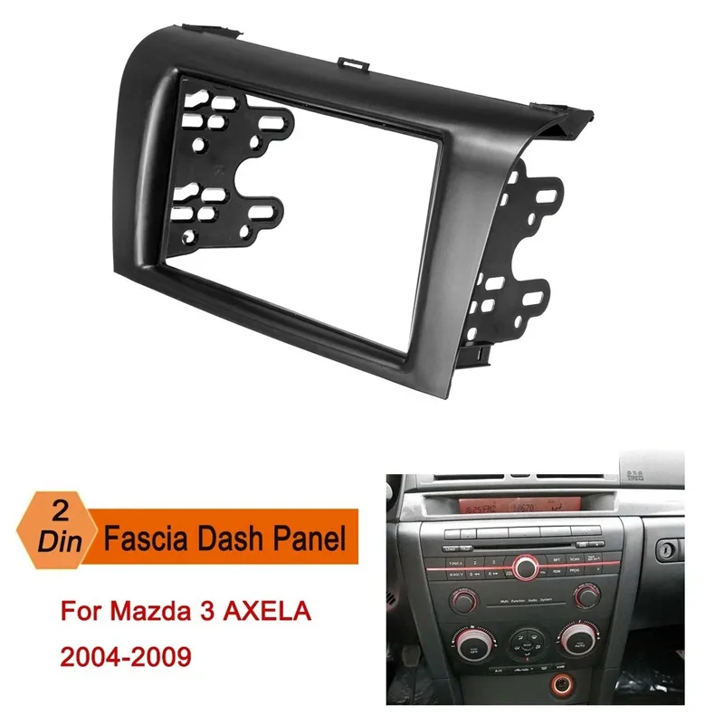 Car Stereo Radio DVD Fascia Panel for Mazda 3 AXELA 2004 2009 Black ABS Trim Kit Frame Cover