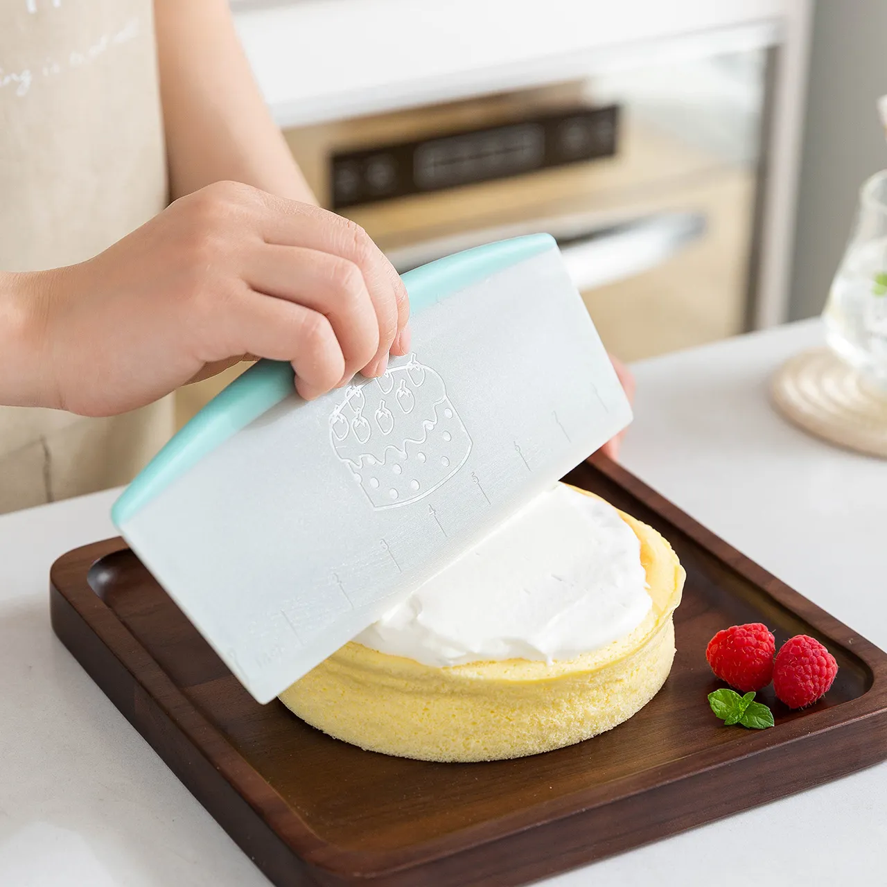 Kitchen Baking Tool Cream Dough Pastry Butter Cake Scraper Blue Set 2 in 1 Kitchen Baking Tool Cream Dough Pastry Butter Cake Scraper Blue Set 2 in 1