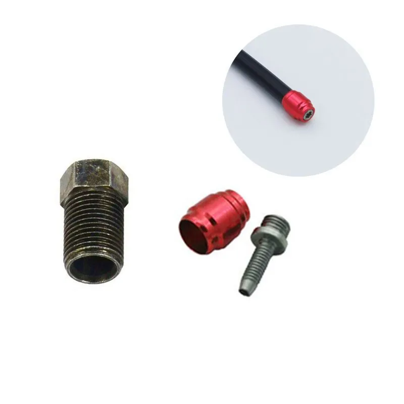 Hydraulic Disc Brake Hose Connector Kit - 10 Sets Of Brass Olives & Inserts For Bike Repair