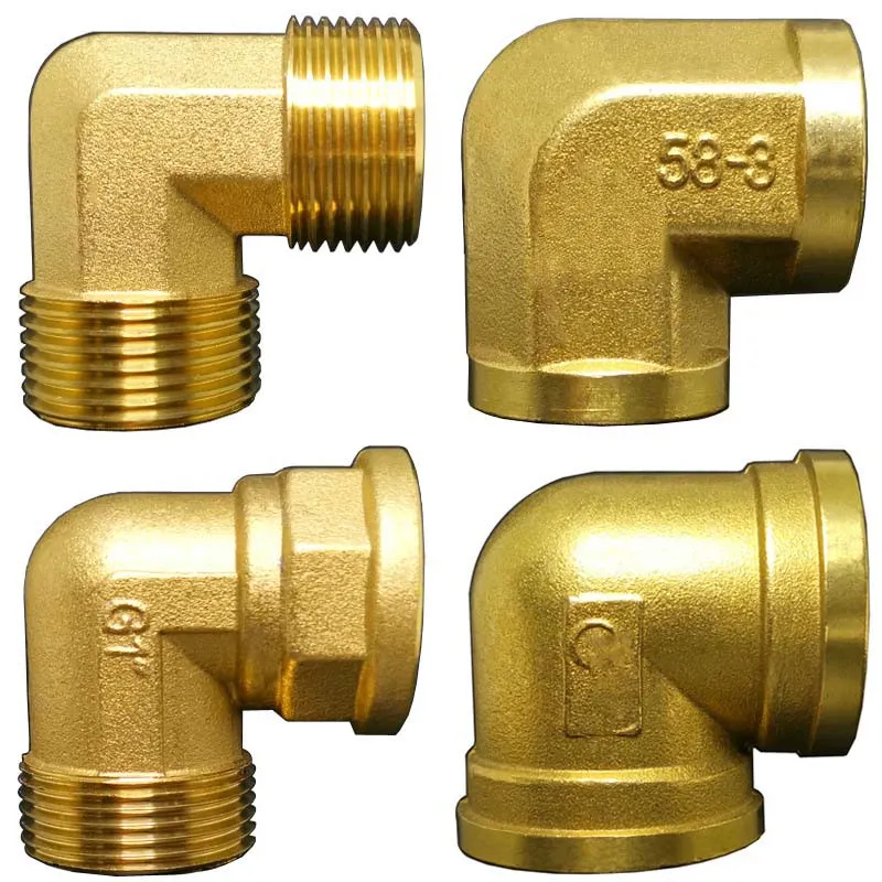 2Pcs Brass Barbed Connector 90 Degree Elbow 1/4 BSP Male X 1