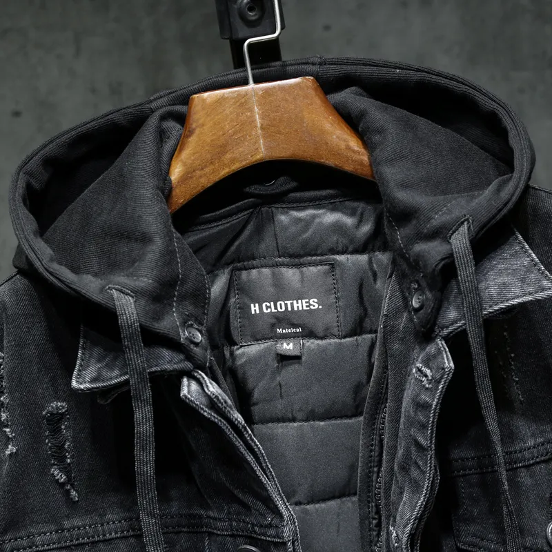Mens Winter Denim Jacket: Thick Wool Lined, Warm Outerwear Coat