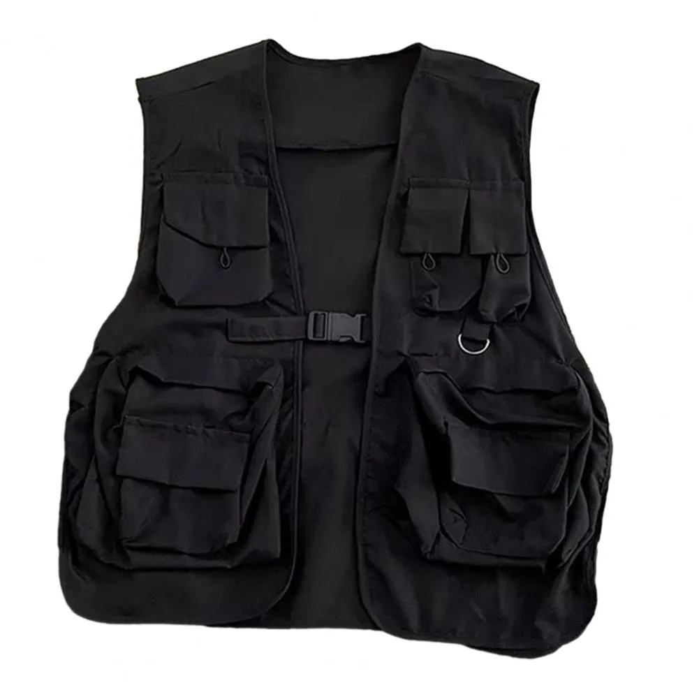 Hop Style Mens Womens Unisex Cargo Vest for Streetwear