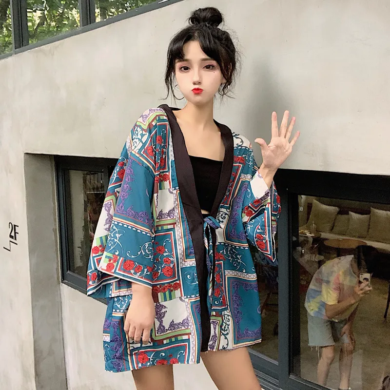 DHgate.com:Womens Japanese Samurai Cardigan Kimono - Summer