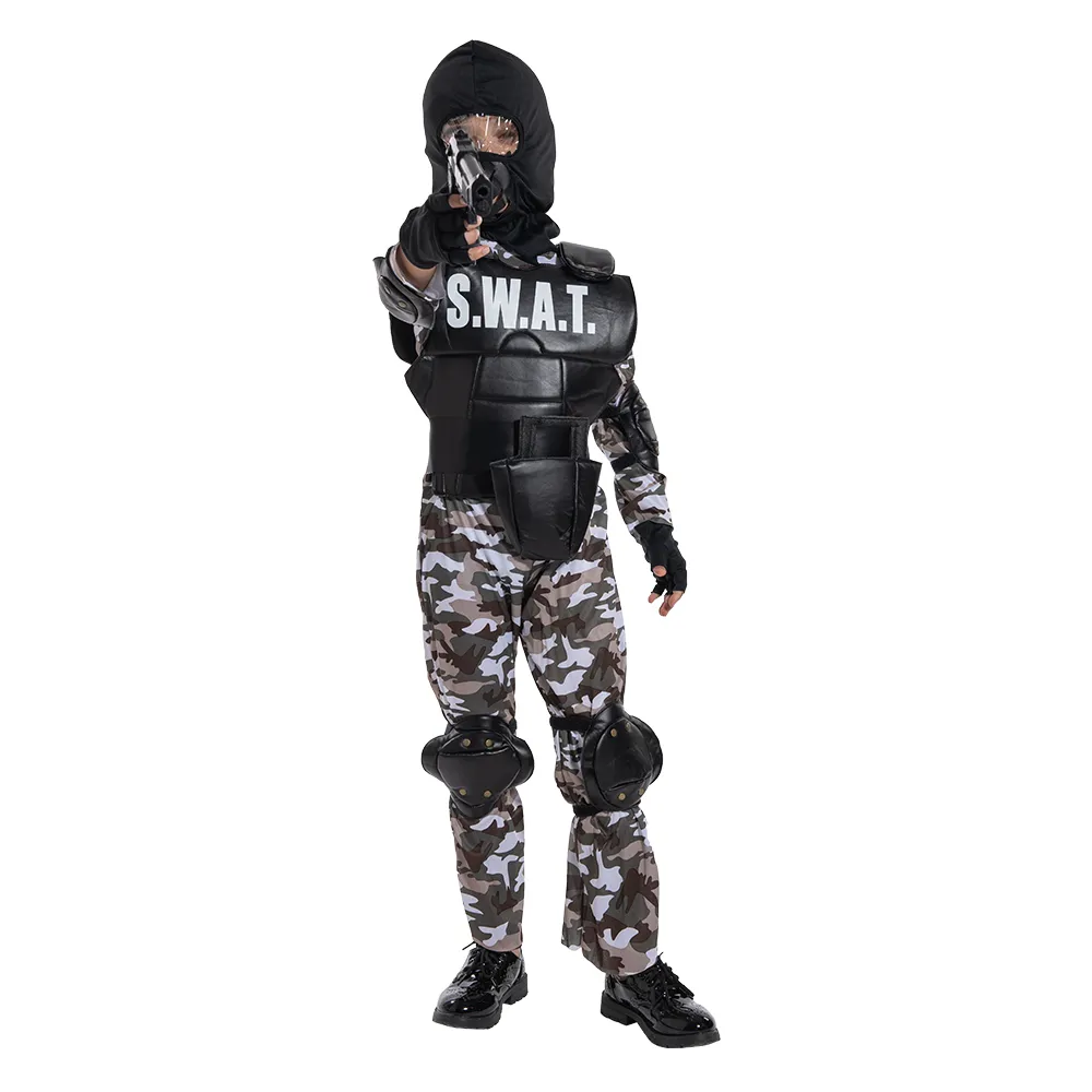Disfraz De Camuflaje SWAT Para Niños Adultos Cosplay De Soldado De