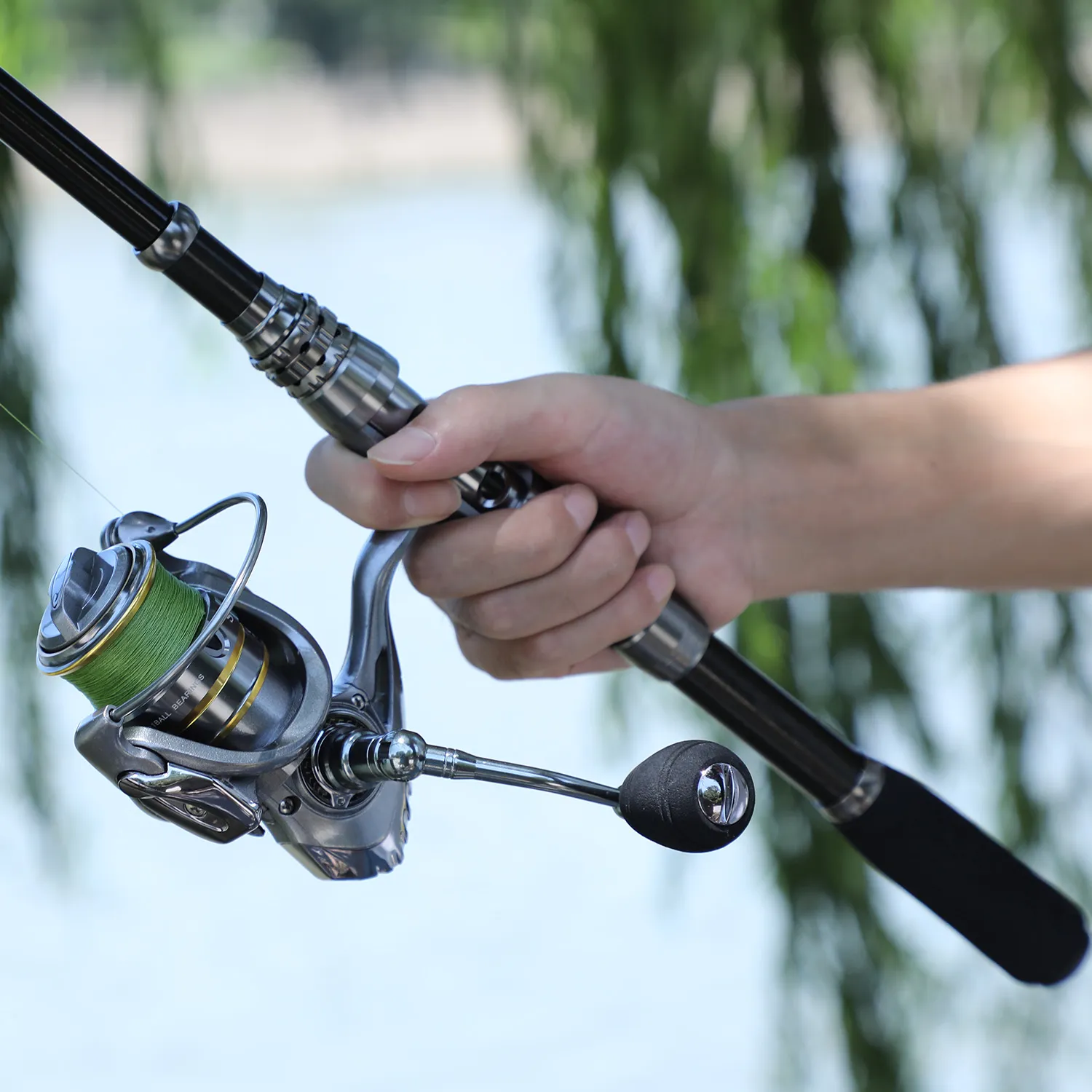 Telescopic Fishing Rod & Reel Combo - 20LB Max Drag Spinning Reel for ...