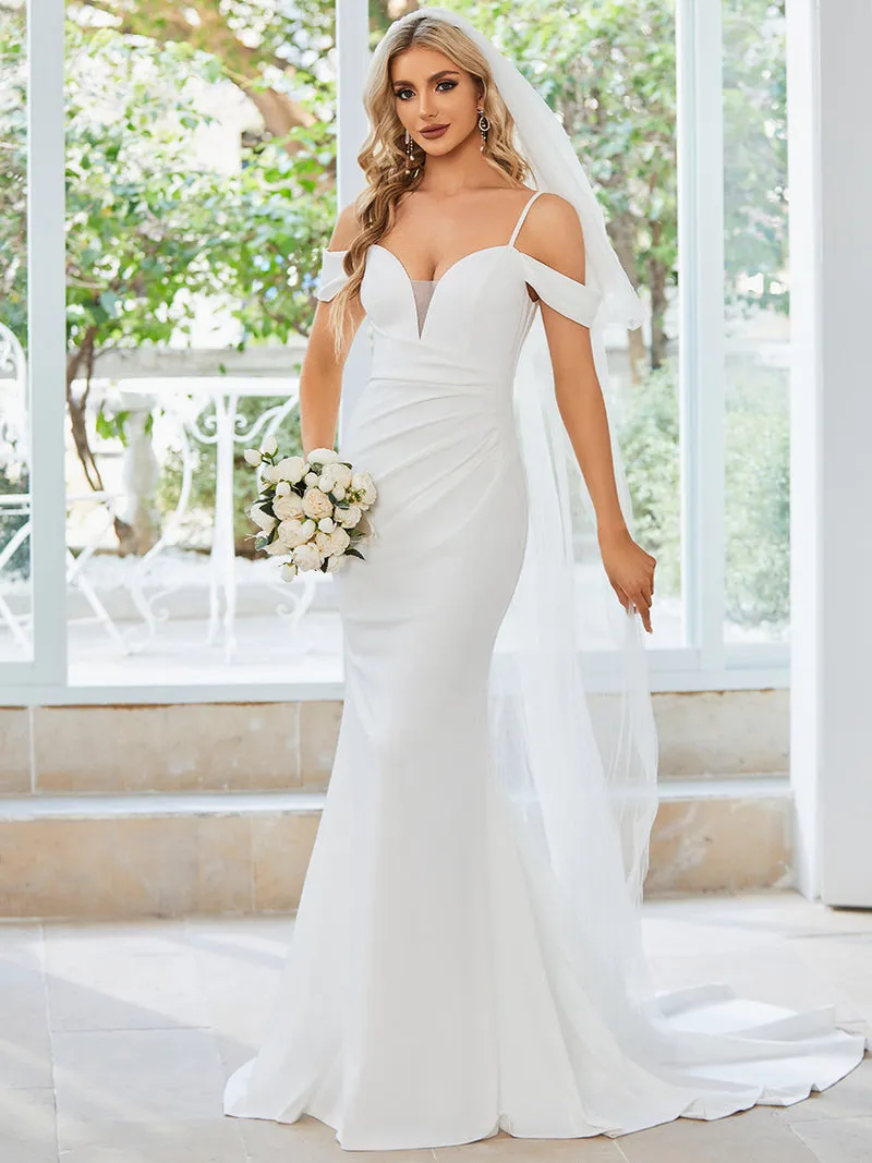 Wedding Dress Off Shoulder Strapless Mermaid A-line Floor-Length with  Backless Design and Hidden Zipper in Chiffon and Satin from Dhgate Other  Event & Party Supplies - price 173.94