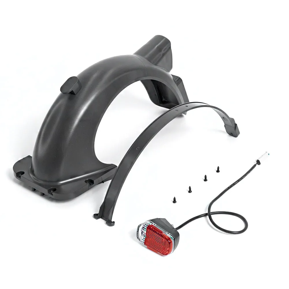 Garde-boue Arrière Pour Ninebot MAX G30D – ABS + PC, Avec Ou Sans Feu LED, Noir/rouge, 280 G