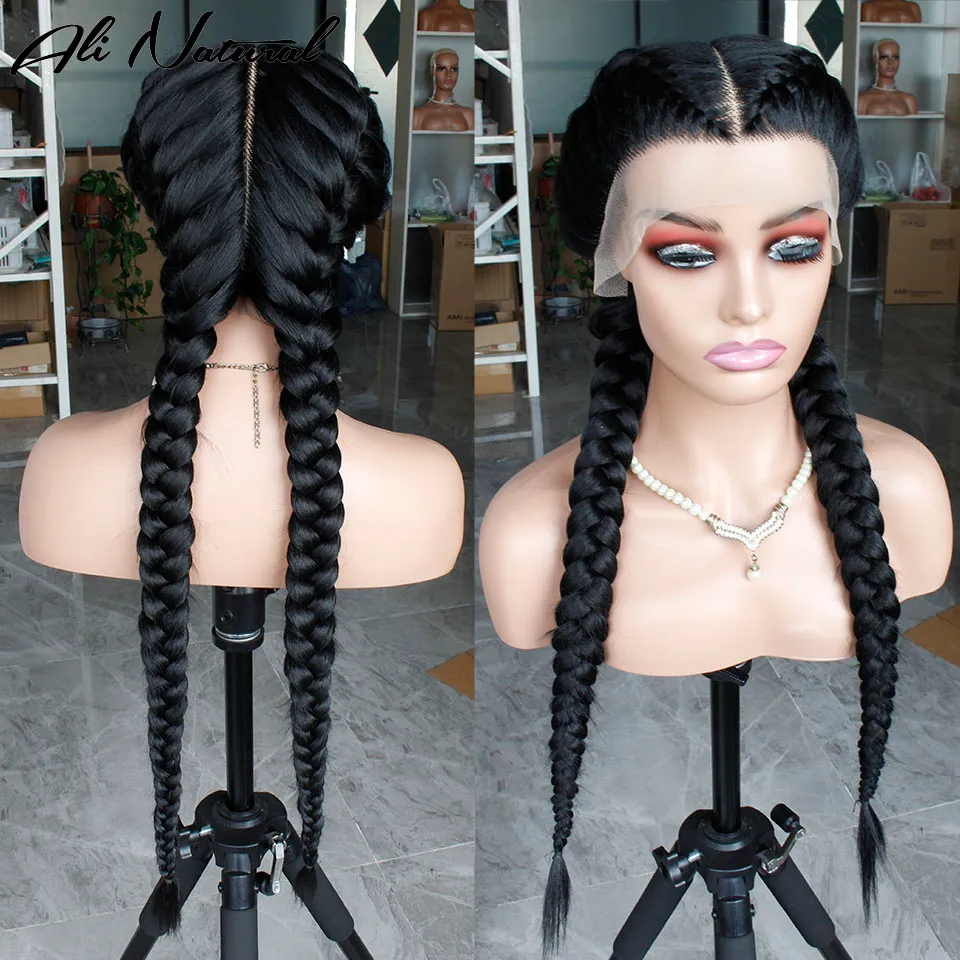 Box Braids Lace Wigs Synthetic Synthetic Lace Wigs For Black Women