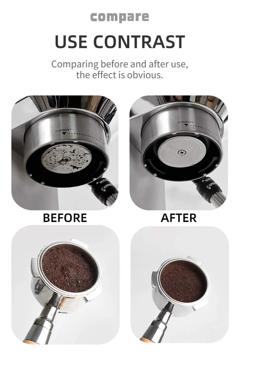 Espresso Machine Non Pressurized Portafilter SUS304 Bottomless