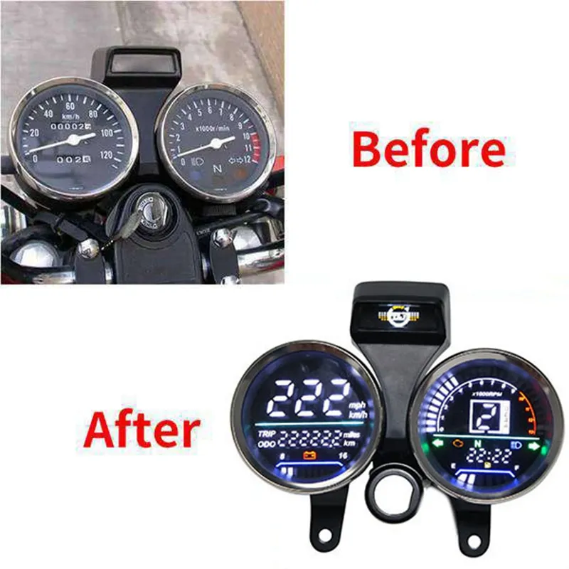 DHgate.com:Suzuki GN 125 Digital Meter Assembly: Speedo, Odo
