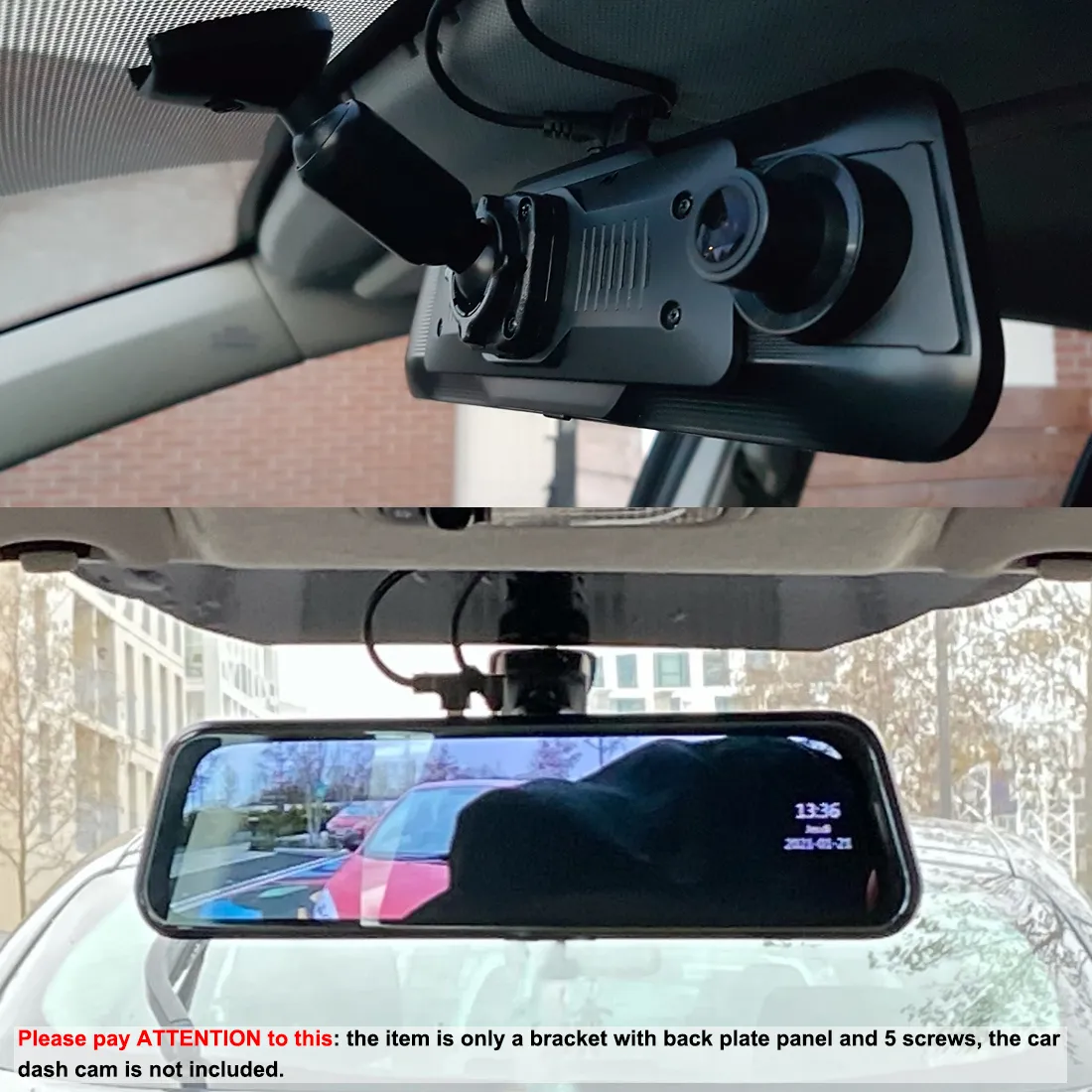 Front/Rear View European License Plate Backup/Reverse Camera With 2parking Sensor - EU License Plate Camera, Car Backup Camera