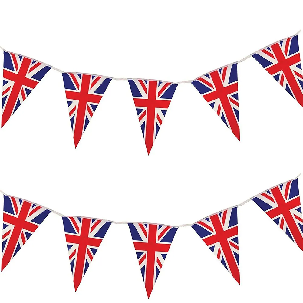 England Flag Bunting - Union Jack String Flags for Queens Jubilee, Street  Parties & Celebrations - Festive Decorations, Long-Lasting & Vibrant