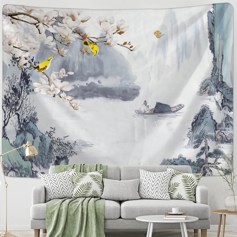 Psychedelic Chinese Lotus Tapestry For Bedroom Aesthetic Wall Hanging Hippie Boho Art Painting For Bedroom And Living Room Home Decor From Homepro2 5.73 DHgate.Com