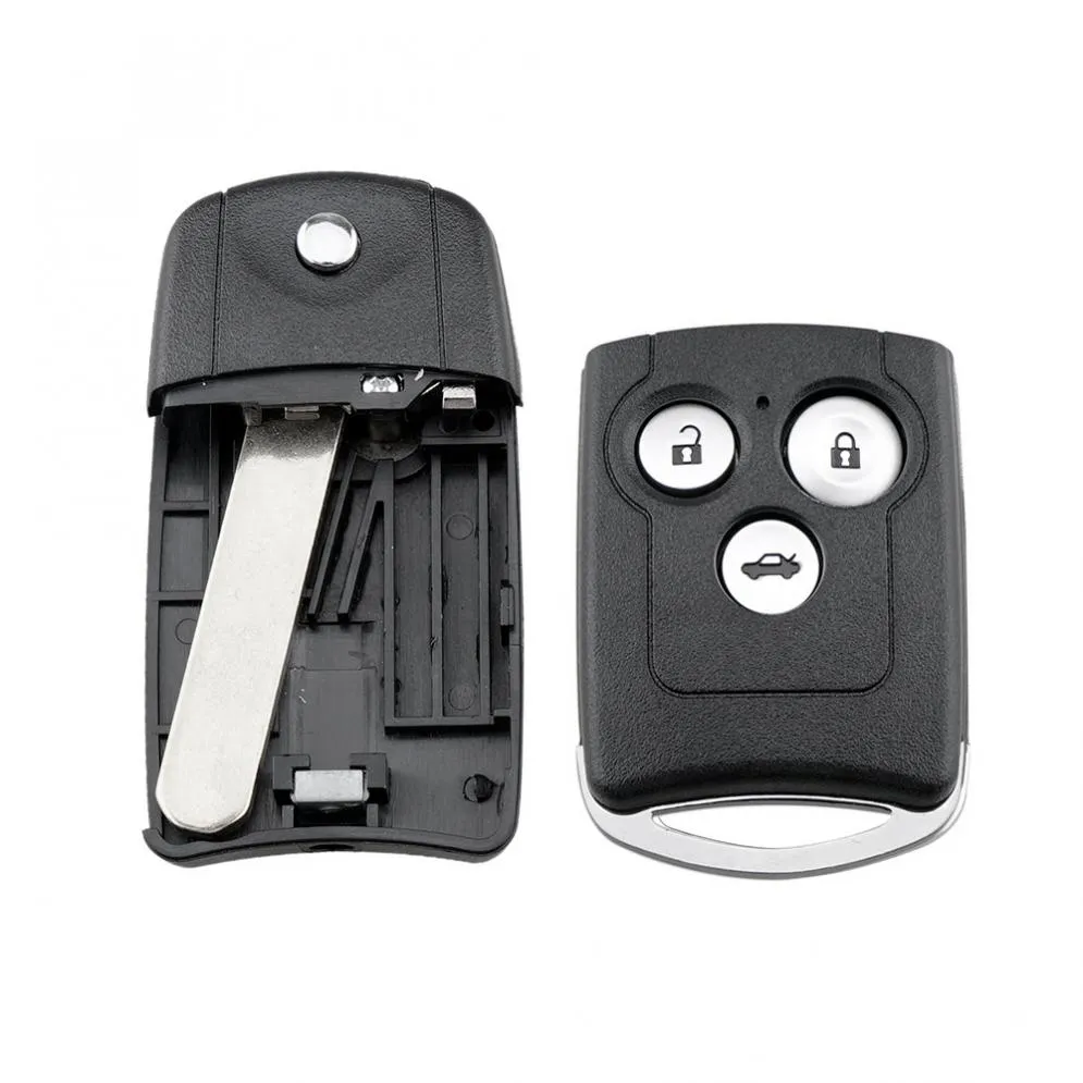 Black 3-Button Remote Key Fob Case For Honda Civic, CRV, Accord, Jazz – Replacement Shell