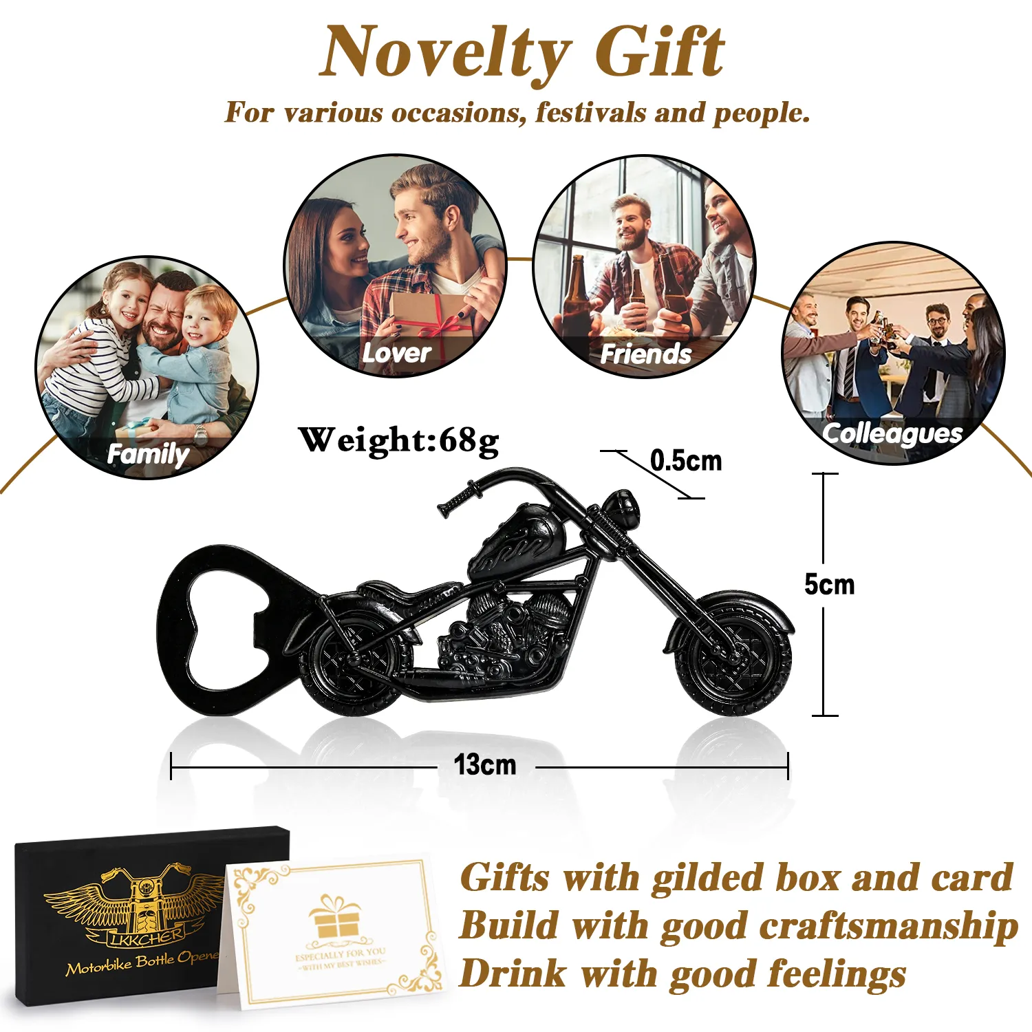 Mens Gifts Vintage Motorcycle Bottle Opener Unique Beer Gift For