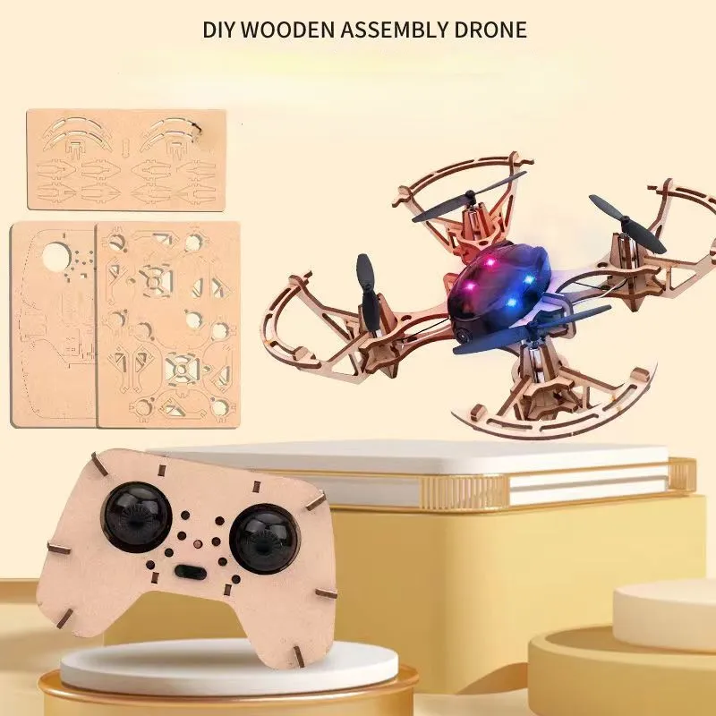 WOODEN DIY DRONE 組み立て式 木製ホビードローン 自分で組み立てて飛ばそう！空撮やプログラミングもできる木製