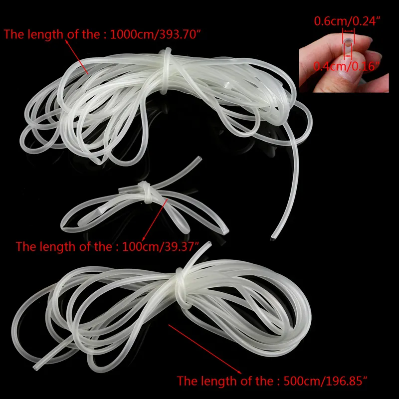 SILICONE TUBE - FLUORESCENT CLEAR (100CM) SILICONE TUBE - FLUORESCENT CLEAR (100CM)