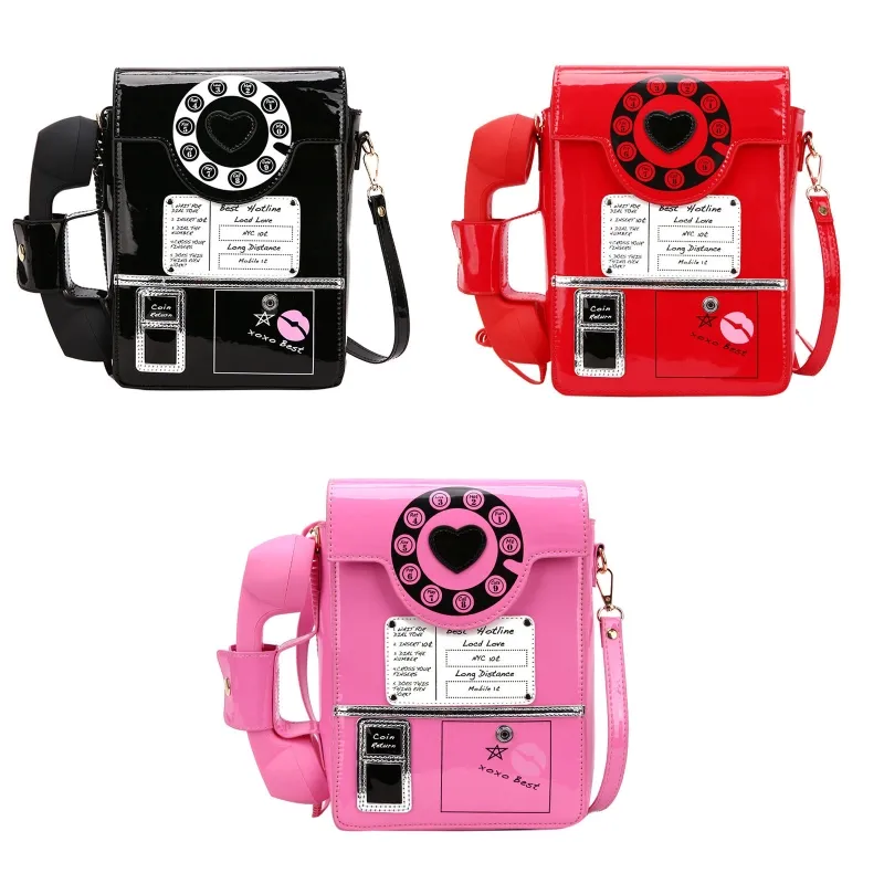 Retro Telephone Shaped Womens Hot Pink Handbag And Purse With Adjustable Strap Top Handle Shoulder And Crossbody Tote For Girls From Fashion bag2586 38.93 DHgate.Com