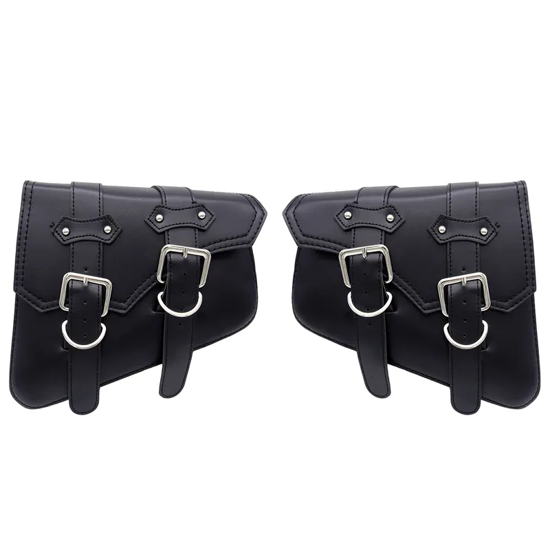 Sacoches De Selle Moto En Cuir PU Noir Pour Harley Sportster XL883/XL1200 - Paire, Résistantes à L'eau, Garantie 3 Mois