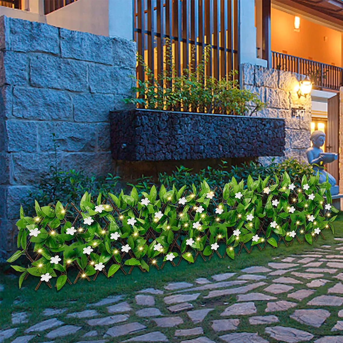 写真セット 人工葉のスクリーニング ス人工リーフヘッジ 屋内および屋外の庭の裏庭