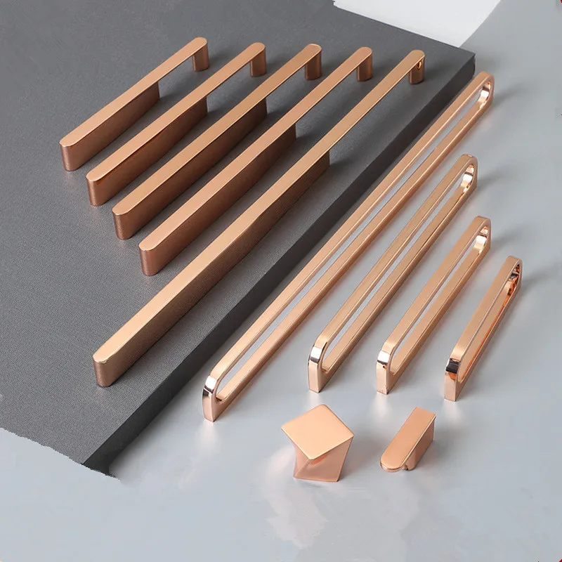 Rose Gold Kitchen Cabinet Handles Zinc Alloy Drawer Pulls Modern Furniture  Door Knobs from Dhgate Other Door Hardware - price 11.98