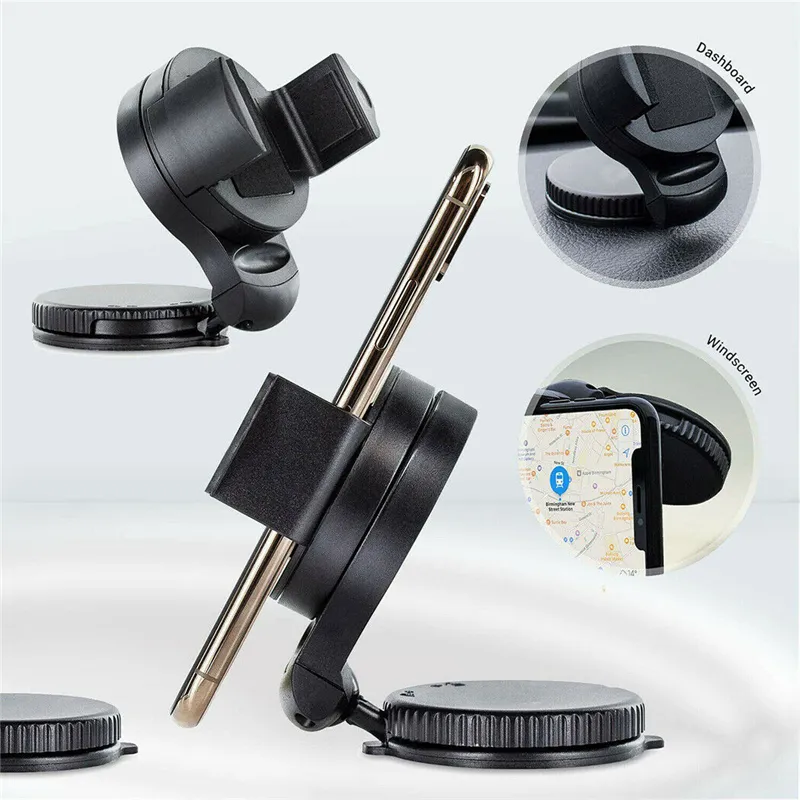 EasyMount Classic - Universal Frameless Car Mount Cradle Holder - 360 Degree Rotating For GPS, Smartphones