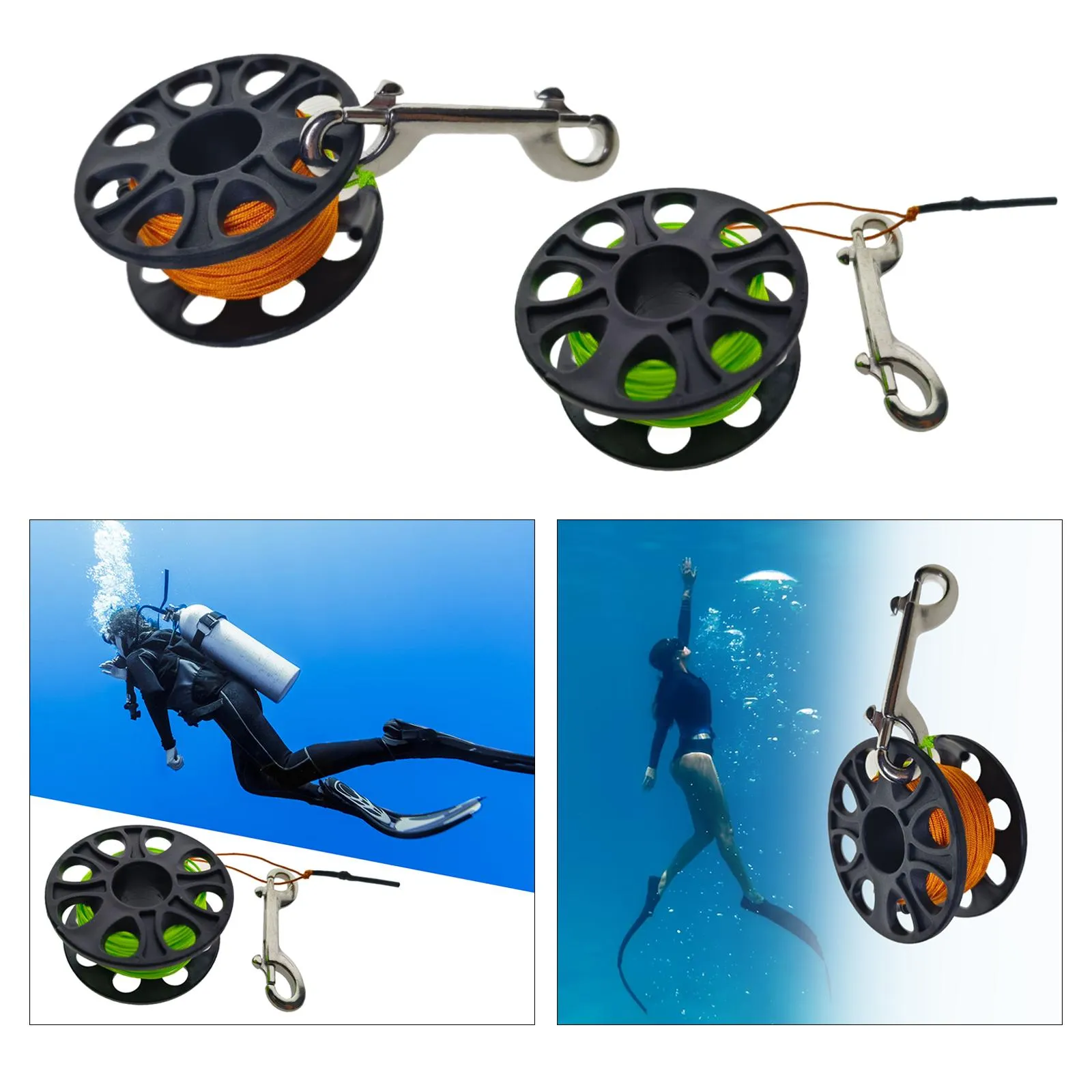 Carrete De Buceo, Carrete De Dedo De Carrete De Alta Visibilidad A Prueba De óxido Anticorrosión