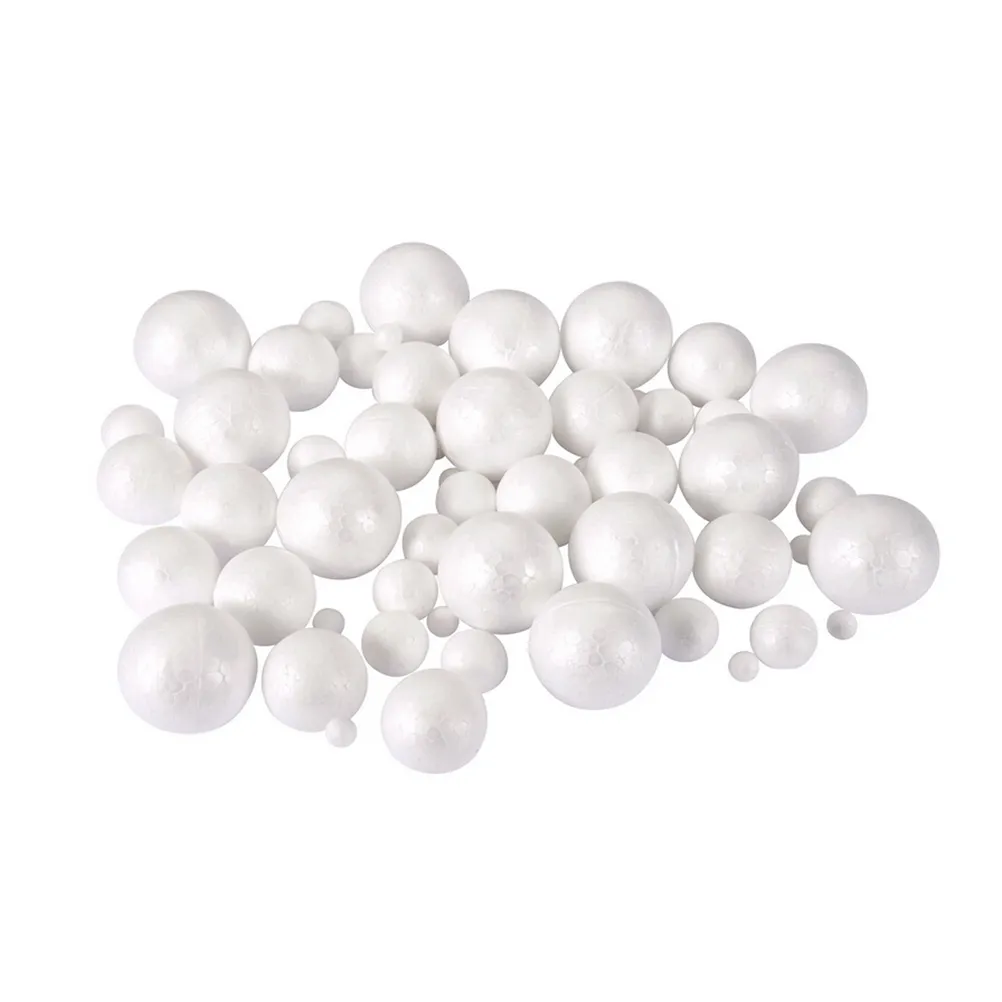 8cm Round White Polystyrene Foam Half Balls for Crafts, Christmas ...