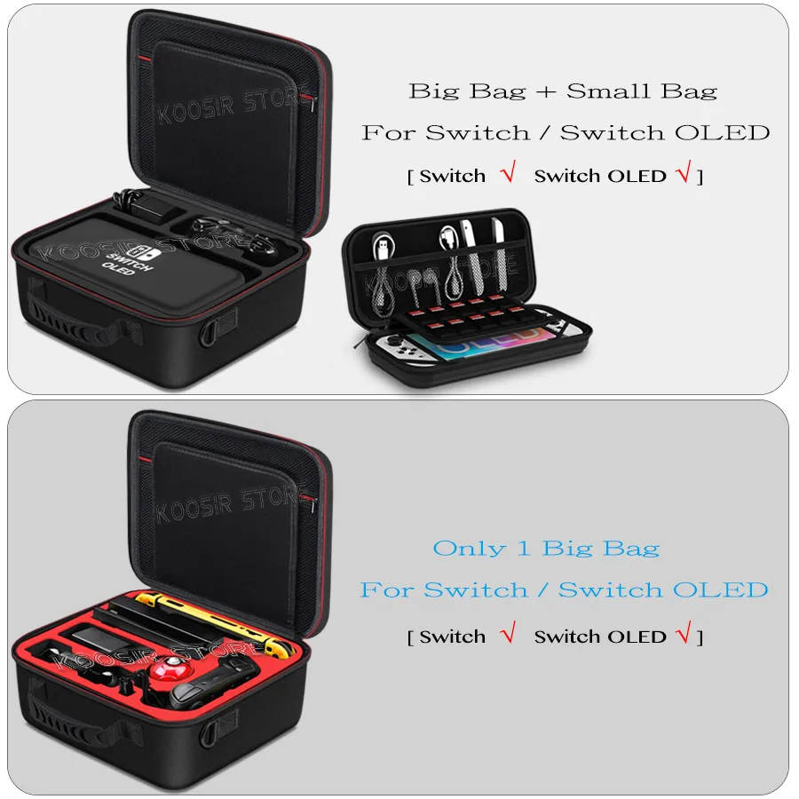 New Deluxe Nintendo Switch OLED Carrying Case Portable Storage Bag For ...