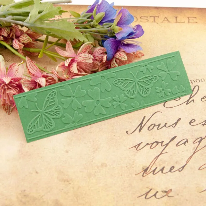 Rose Leaves Embossing Folder For Card Making - 10x15cm Plastic Craft Template For Scrapbooking