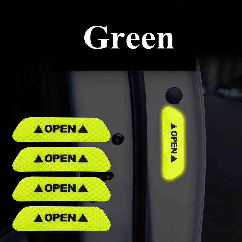 Reflective Car Door Stickers with LED Strips for Exterior Safety and ...