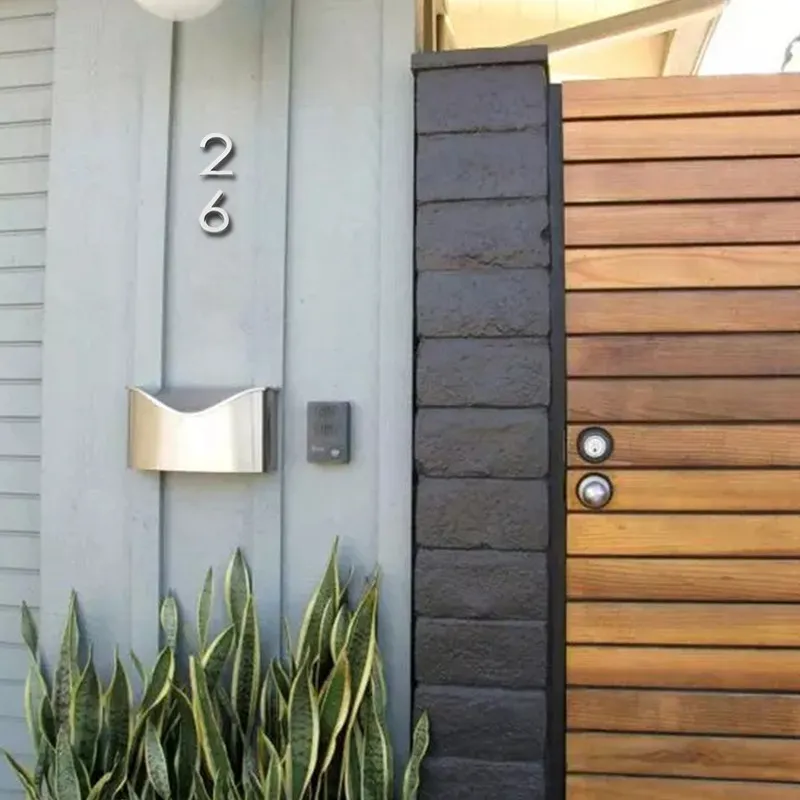 House Numbers 3D House Number Self-Adhesive Simple Installation 0-9 Modern Street Door Home Address Number Mailbox Sign Buy Cheaply On House Door Numbers
